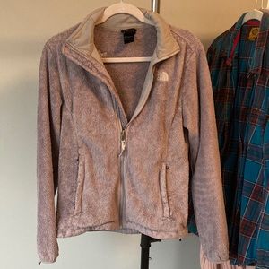 The North Face Osito Fuzzy Zip Up - Gray, Size Medium